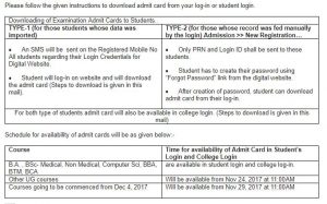 admit card