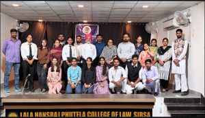A Nukad Natak was performed by LHP students on theme “Oldage Home “in front of DLSA , Sirsa members Adv.Davinder Kaur and Adv.Kawarjeet Singh on 30 August 2025